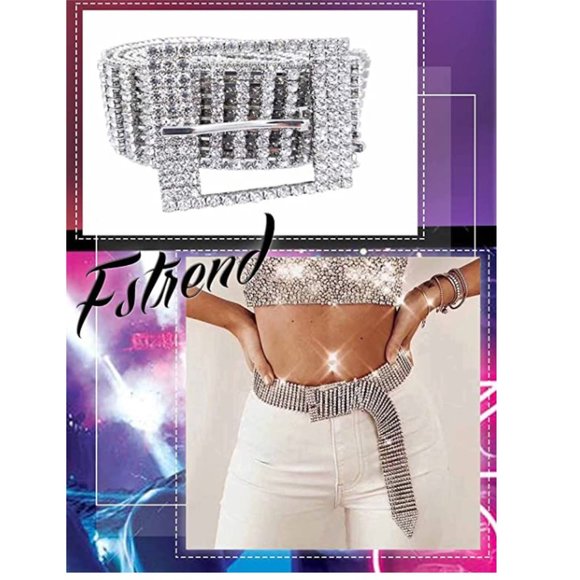 Sparkle Crystal Rhinestone Chain Belts main image 5
